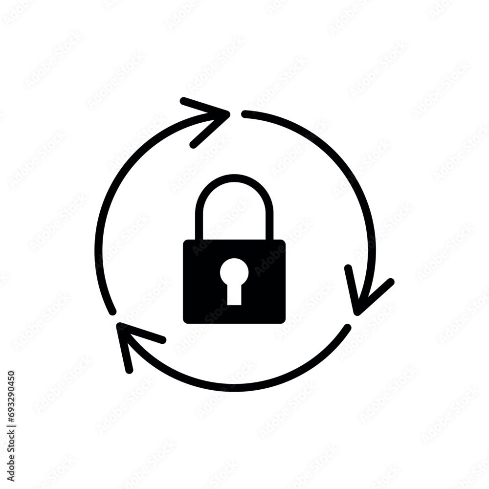 Reset password icon vector illustration. Padlock on isolated background. Change password sign concept. Reset password icon vector illustration. Padlock on isolated background. Change password sign concept.