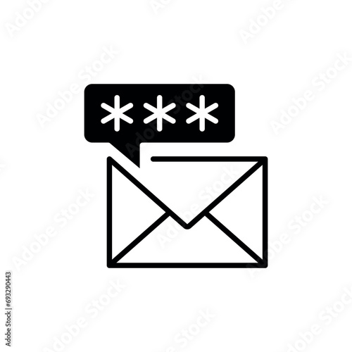 2fa authentication icon vector illustration. Password email confirm on isolated background. Login access sign concept.