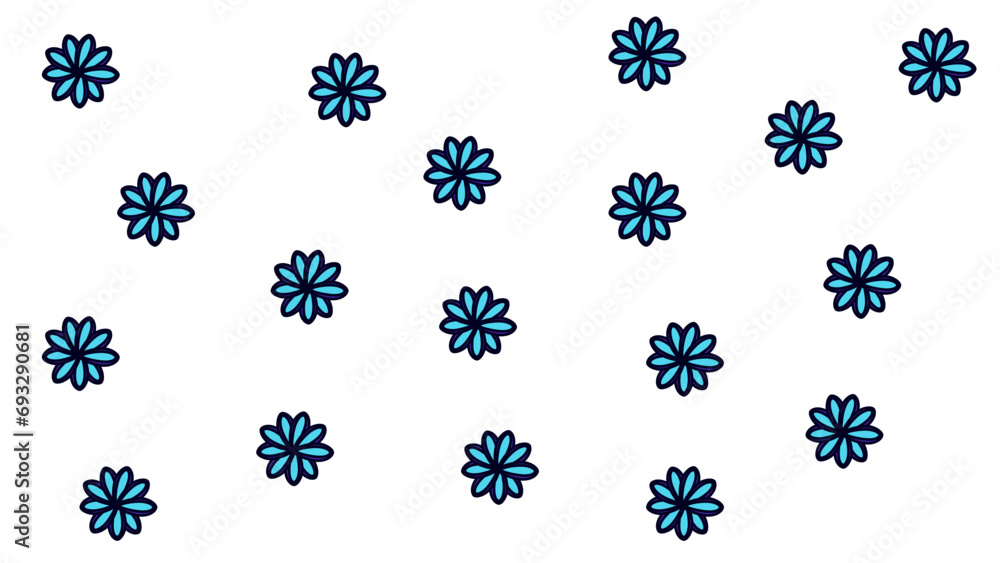 Set of snowflakes on white. Seamless flower decoration. Wrapped paper, tablecloth texture and ceramic floor pattern design.