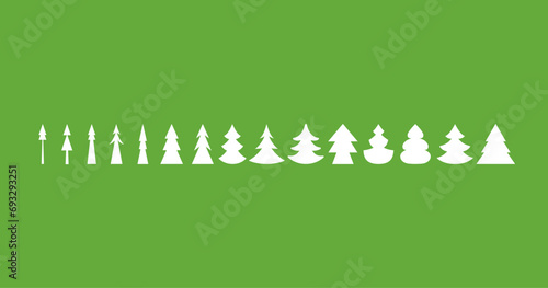 Christmas tree set vector illustration