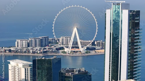 Aerial view of Bluewater Island in Dubai.