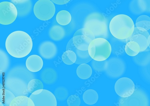 Abstract bokeh light bubble blue background decoration