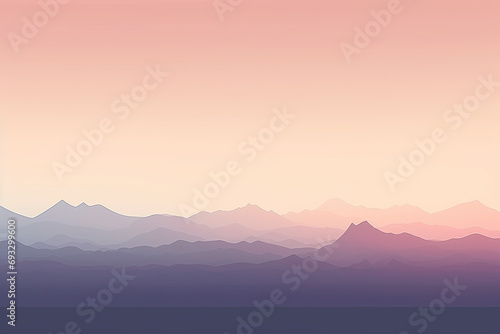 Minimalistic abstract landscape art for wallpaper