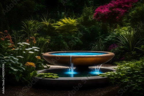 fountain in the garden