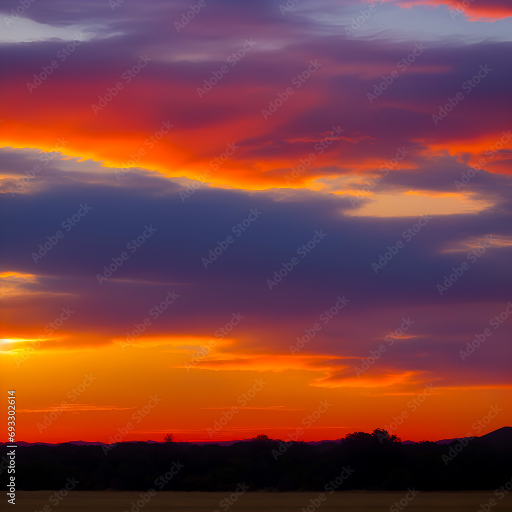 Fototapeta premium sunset in the sky