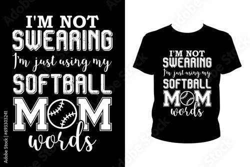 I'm not swearing I'm just using my softball mom art file for Cricut and silhouette. You can edit it with Adobe Illustrator.