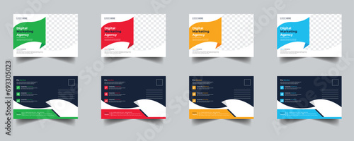 Modern Creative Corporate Post Card Template, Vector Template for Opening Invitation Editable, Professional Business Postcard Design, Event Card Design, Invitation Design, Direct Mail EDDM Template