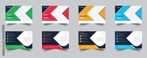 Modern Creative Corporate Post Card Template, Vector Template for Opening Invitation Editable, Professional Business Postcard Design, Event Card Design, Invitation Design, Direct Mail EDDM Template