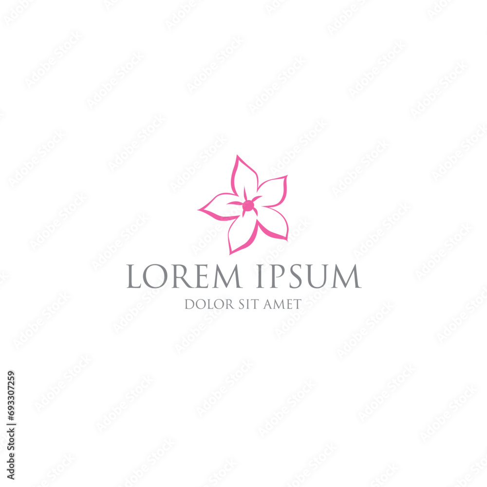 flower abstract corporate logo identity, vector illustration