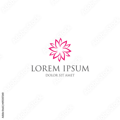 flower abstract corporate logo identity  vector illustration