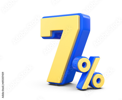 7 Percent Discount Sale off 3d