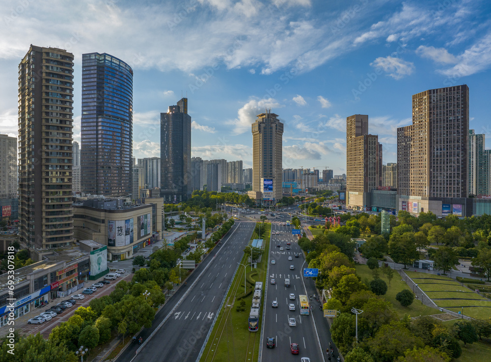 Urban Scenery of Huai'an City, Jiangsu Province, the Capital of Canals