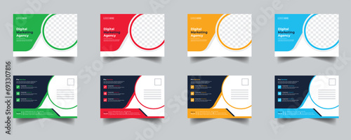 Modern Creative Corporate Post Card Template, Vector Template for Opening Invitation Editable, Professional Business Postcard Design, Event Card Design, Invitation Design, Direct Mail EDDM Template