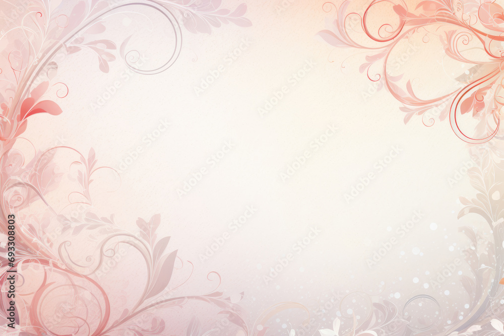 Template design for a Valentine's Day card in a romantic and elegant style