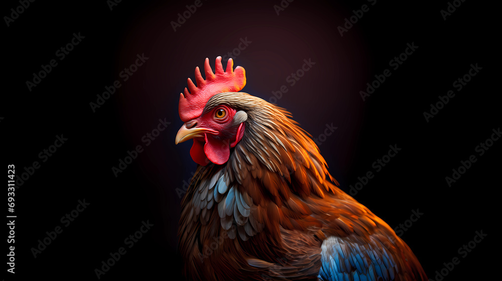 Beautiful rooster. Illustration Vector Beautiful rooster. Illustration Vector