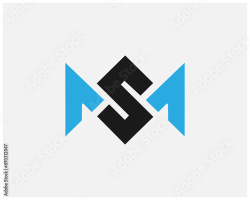 Free Download SM MS Letter Initial Logo Design Template. Initial letter SM or MS. Monogram logo design template.   Minimalist logo concept for business and company. - GFXLoad