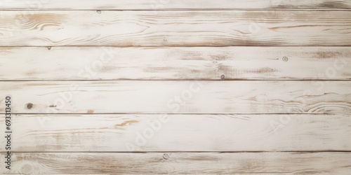 Top view of a vintage white wooden table