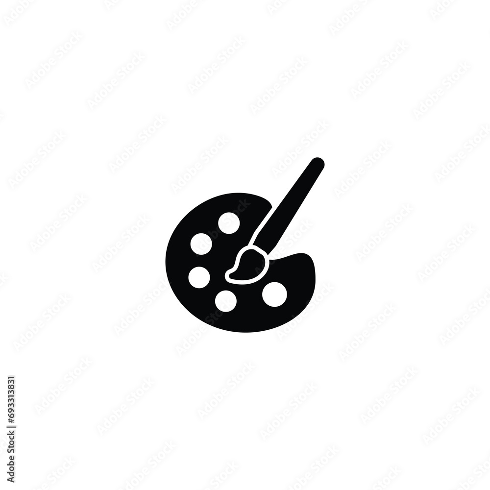 paint brush and Palette icon vector for web site Computer and mobile app paint brush and Palette icon vector for web site Computer and mobile app