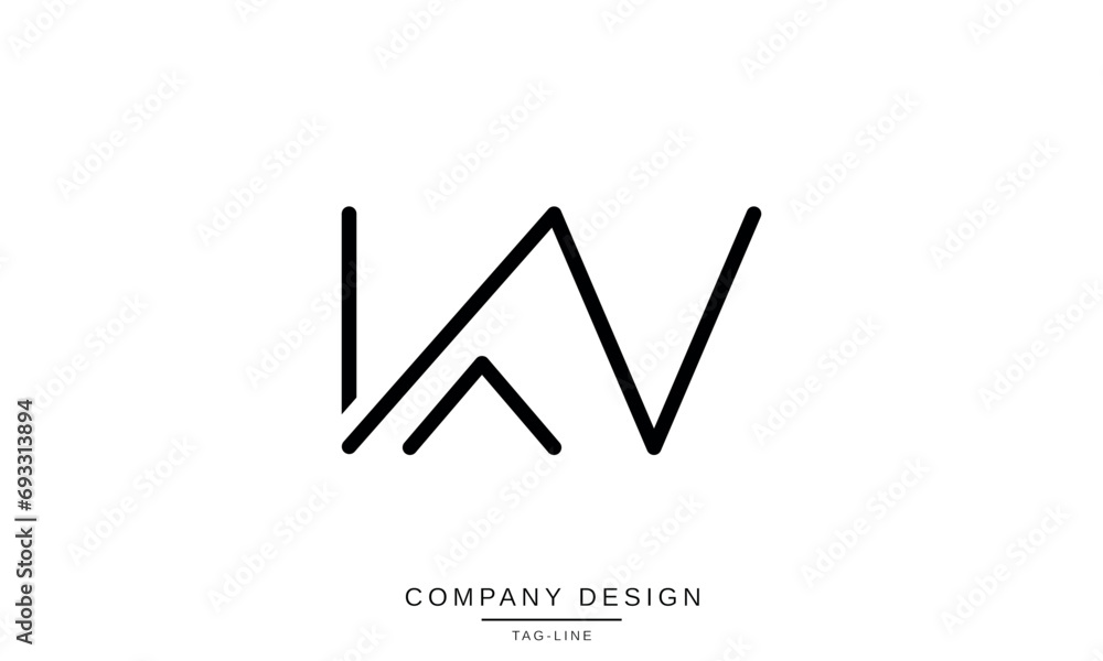 KV, VK, Abstract Letters Logo Monogram KV, VK, Abstract Letters Logo Monogram