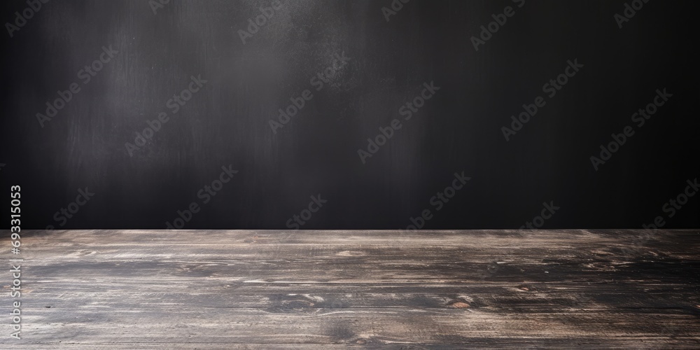 Black grunge wall and wooden table deck in the background. Black grunge wall and wooden table deck in the background.