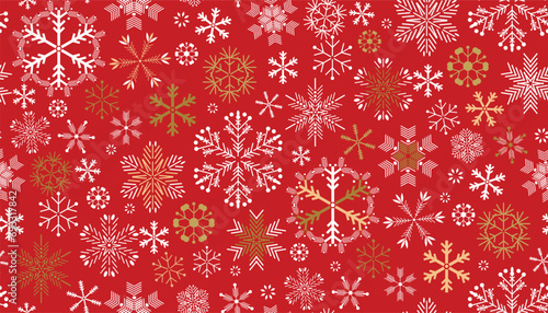 Christmas snowflakes seamless pattern vector cute template illustration