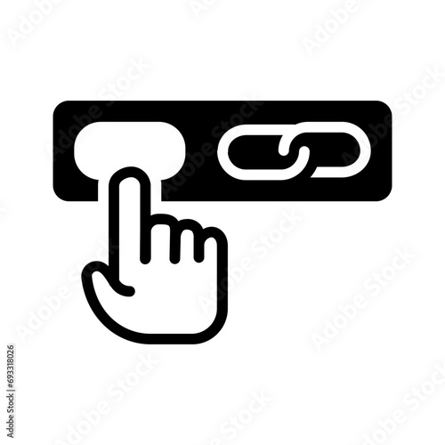 Solid black icon for Enable link