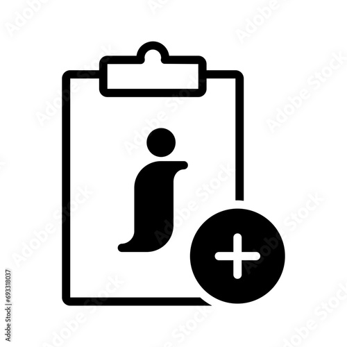 Solid black icon for Extra information