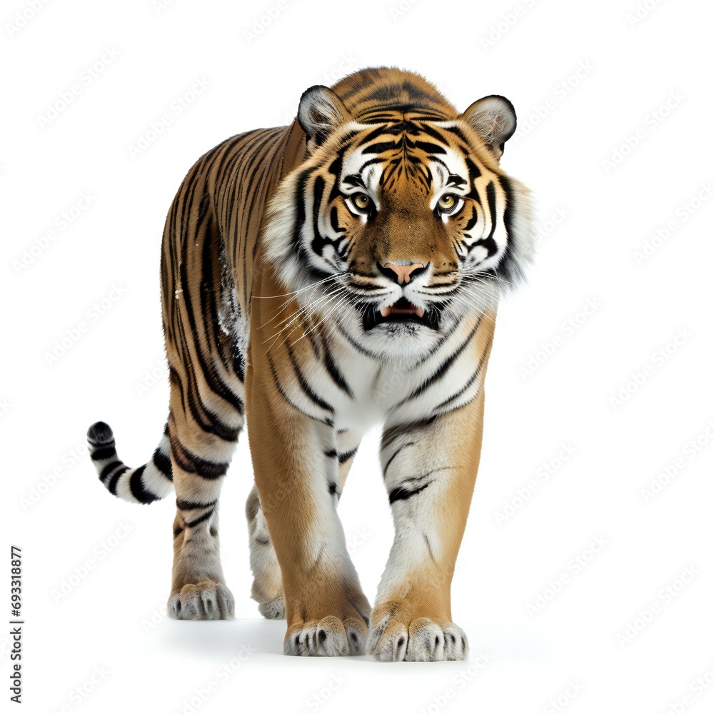 Siberian Tiger isolated on white background