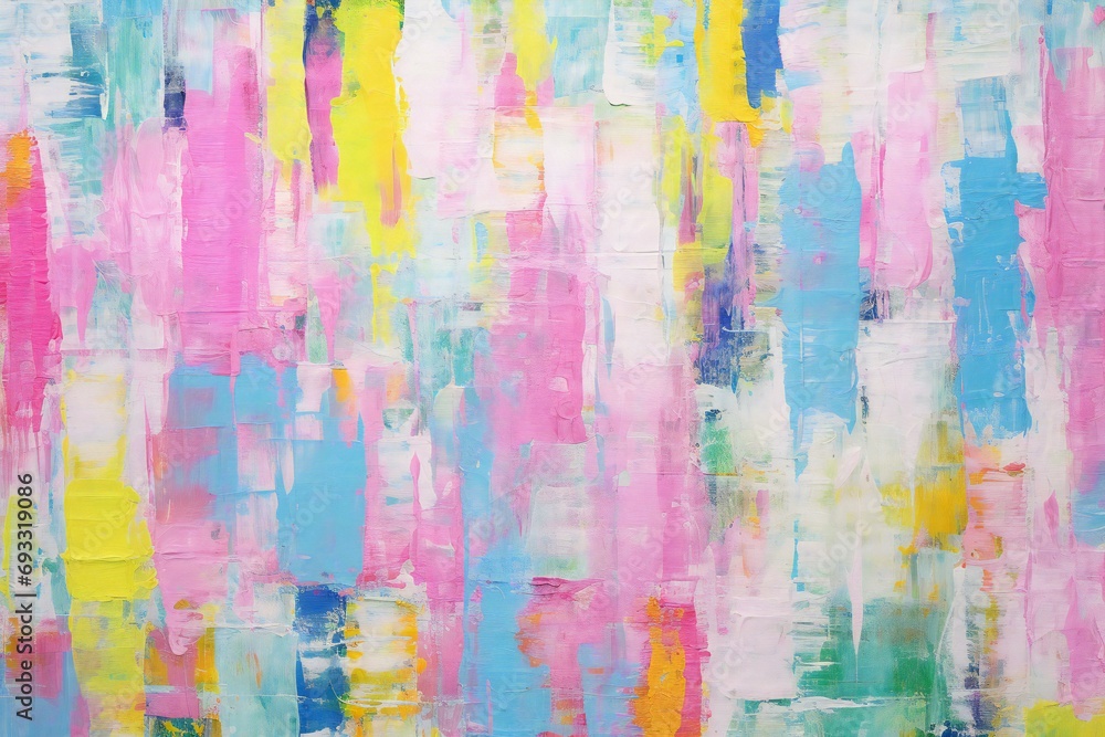 Abstract background of colored strokes of oil paint on a palette of colors