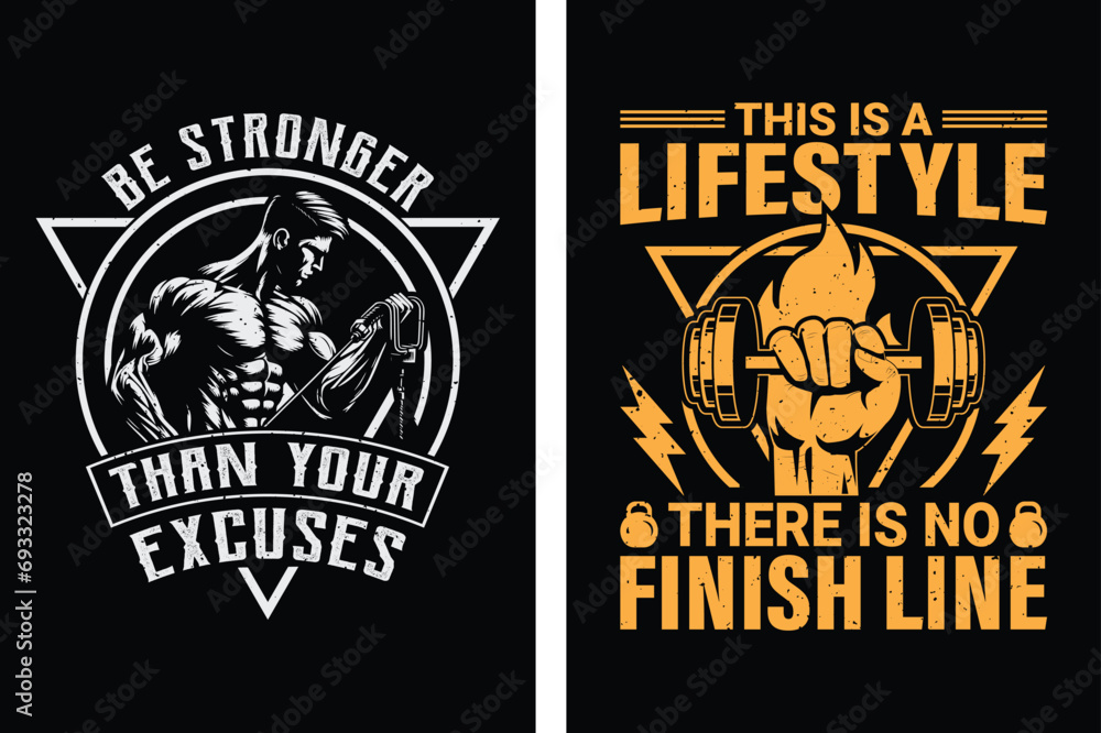 Gym t-shirt design bundle fitness t-shirt