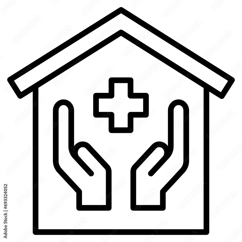 House Healer icon line vector illustration House Healer icon line vector illustration