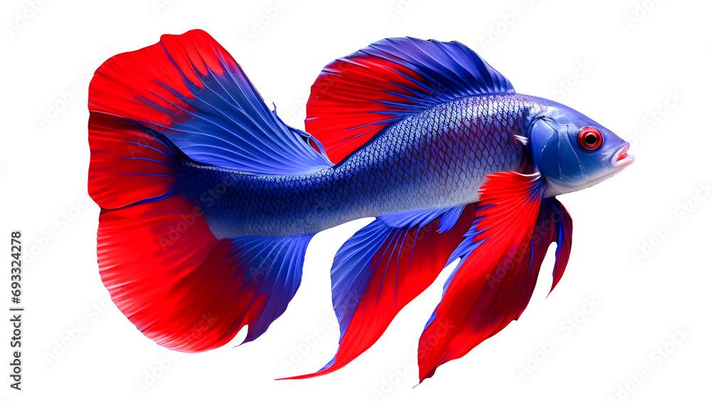 Fototapeta premium Beautiful Siamese fighting fish swimming
