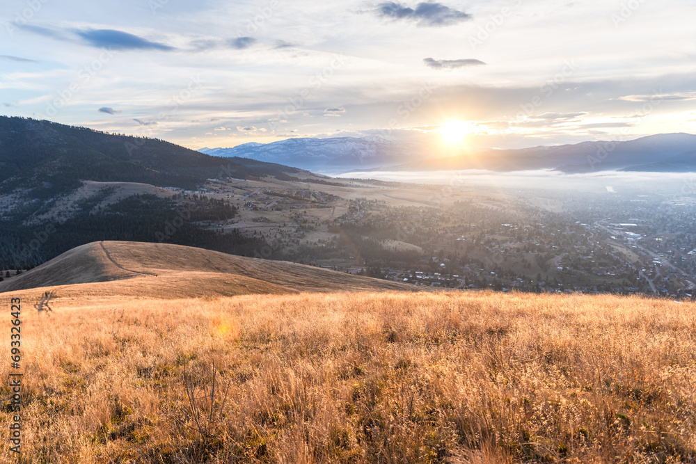 Hiking Above Foggy Sunset