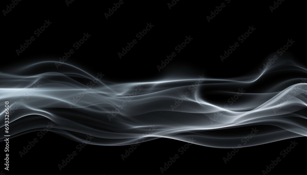 Elegant smoke waves undulating against a dark background, creating a smooth monochromatic flow. Elegant smoke waves undulating against a dark background, creating a smooth monochromatic flow.