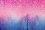 Winter forest background with snowflakes