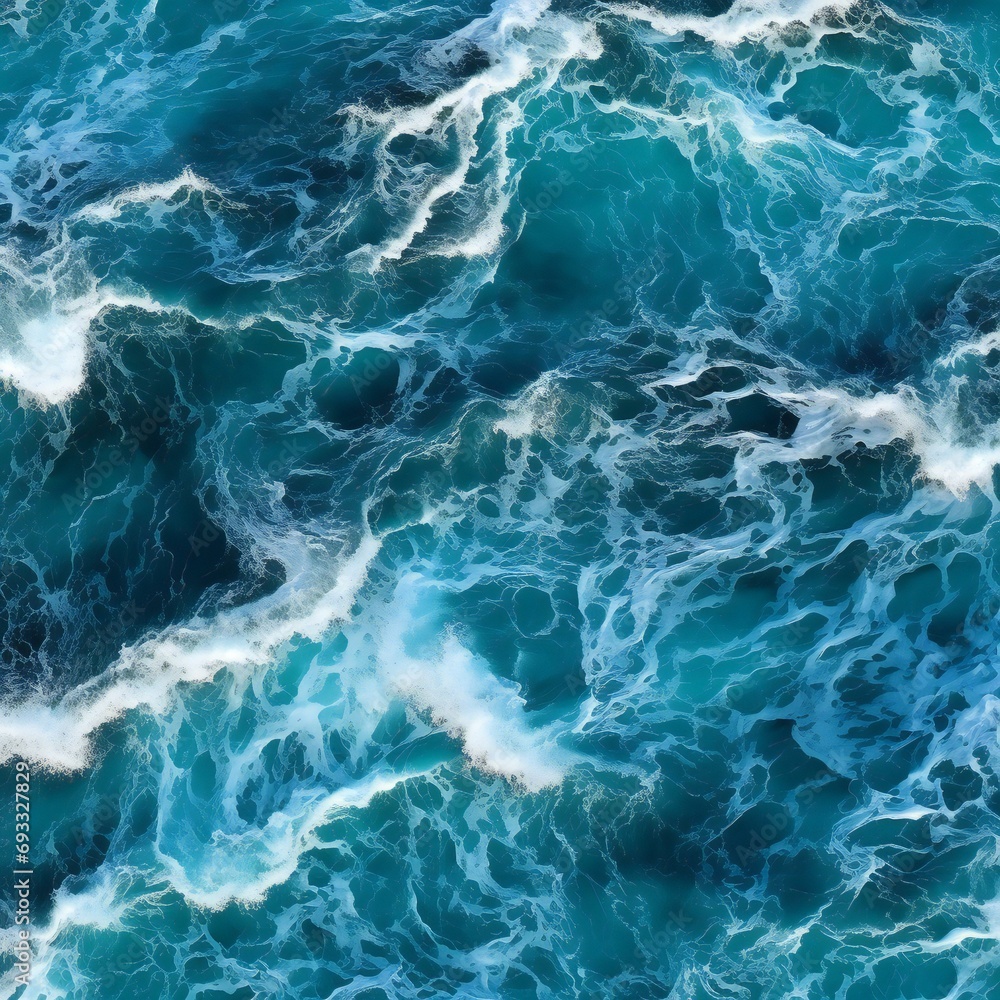 Seamless texture of ocean waves,  Abstract water background