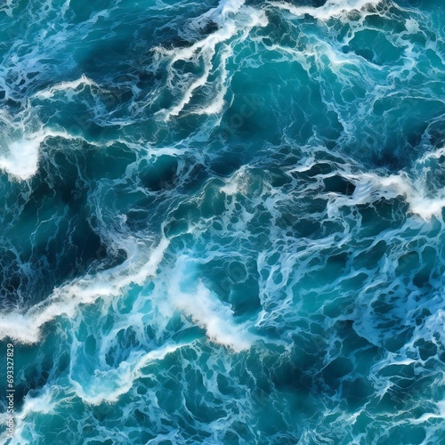 Seamless texture of ocean waves, Abstract water background