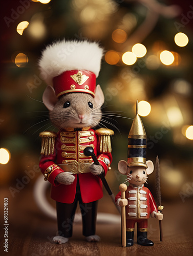 Two Cute Mice Nutcrackers