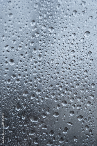 Water drops. Rain on the clear glass window. 