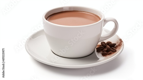 Cup of hot chocolate with a star on top. Warm and comforting drink to savor during winters.