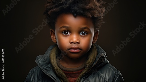 Radiant Innocence: Illuminating the Joy of Childhood in a Black Child's Portrait