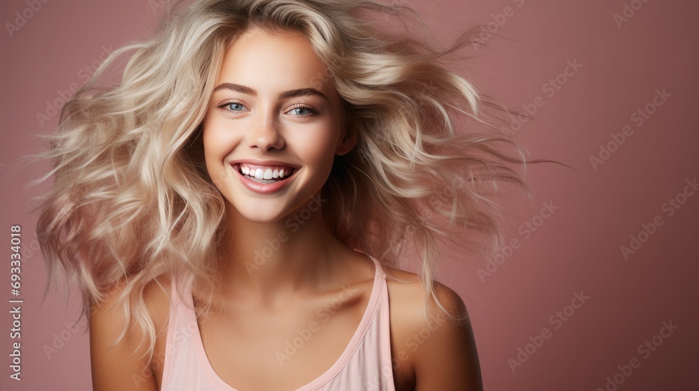 Radiant Elegance: Smiling Young Woman with Long Blonde Hair
Radiant Elegance: Smiling Young Woman with Long Blonde Hair