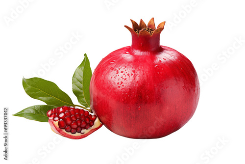 Chinese New Year Pomegranate, Symbol of Prosperity and Tradition, on isolated background