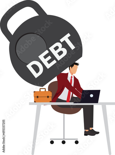 Businessman Debt, Businessman under the Debt