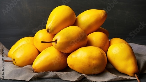 Fresh ripe mangoes UHD wallpaper photo