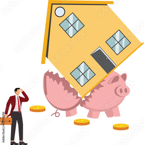 Home Loan Piggy Bank, Piggy Bank under the Big House