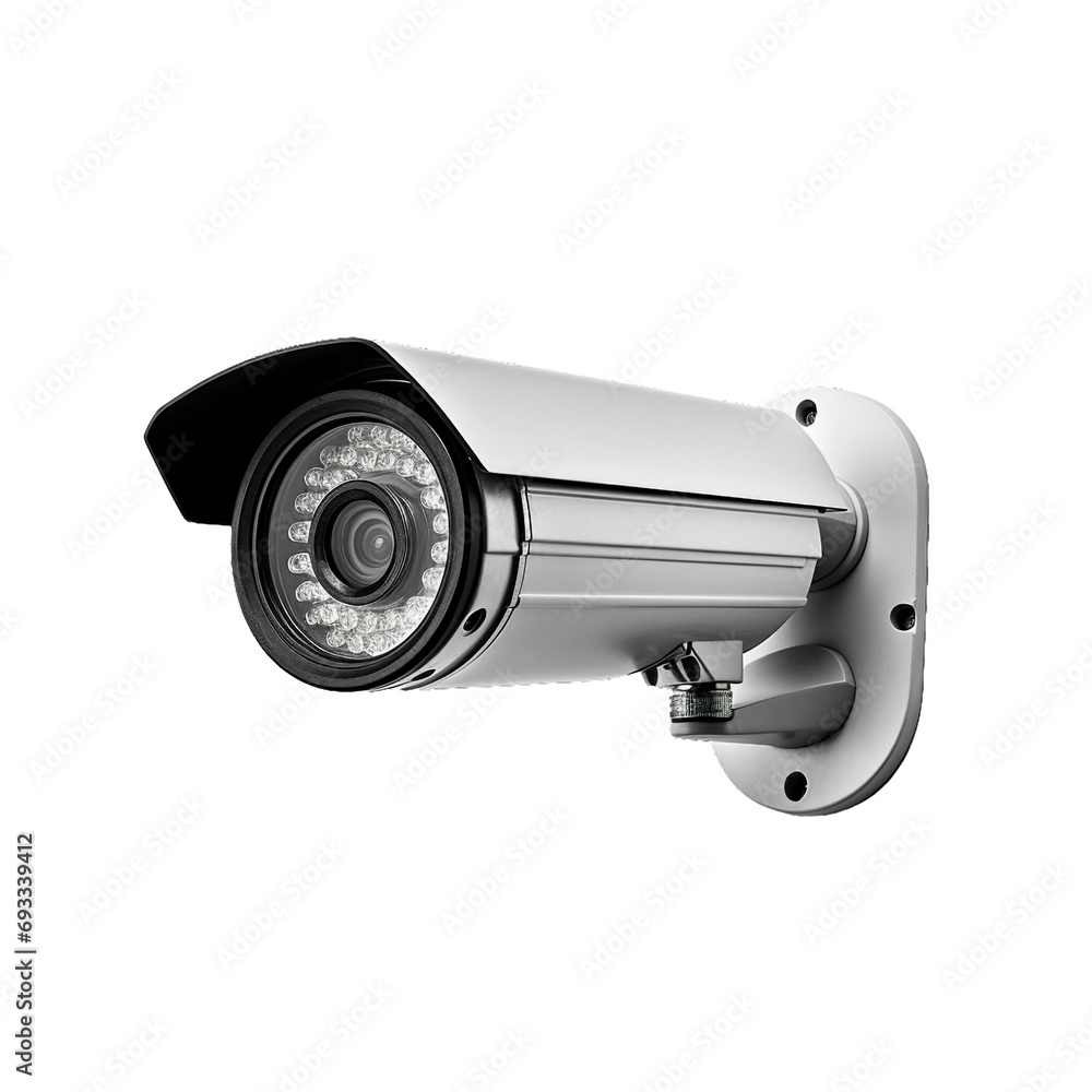 a surveillance camera, transparent background, isolated image, generative AI a surveillance camera, transparent background, isolated image, generative AI