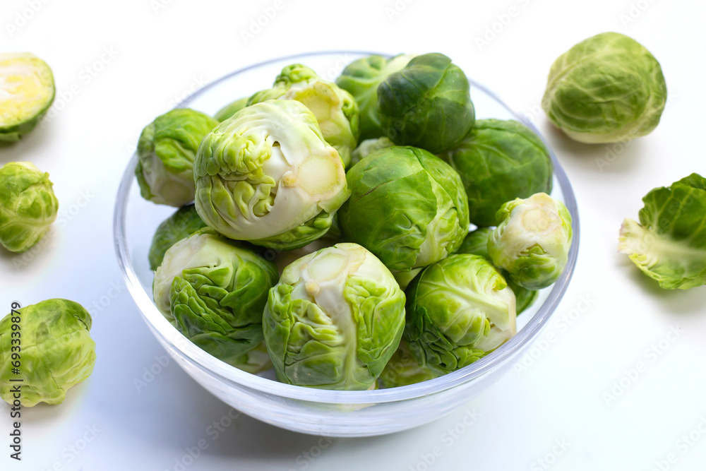 Fresh brussels sprouts. Organic vegetables Fresh brussels sprouts. Organic vegetables