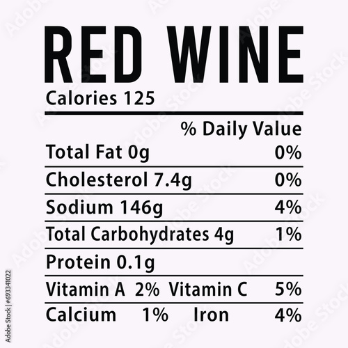 Nutrition Facts Thanksgiving Candied Yams EPS illustration cut file for cutting machine