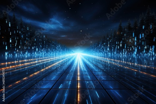 Artificial Intelligence digital binary code abstract background technology futuristic,generative ai.